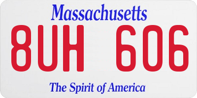 MA license plate 8UH606