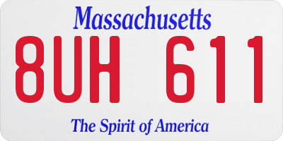 MA license plate 8UH611