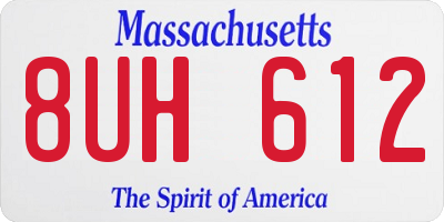 MA license plate 8UH612