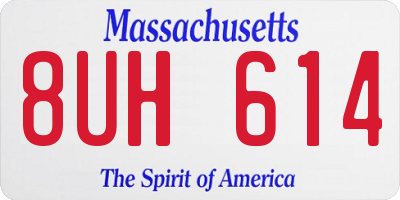 MA license plate 8UH614