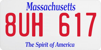 MA license plate 8UH617