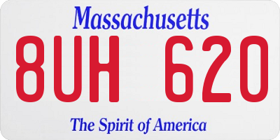 MA license plate 8UH620