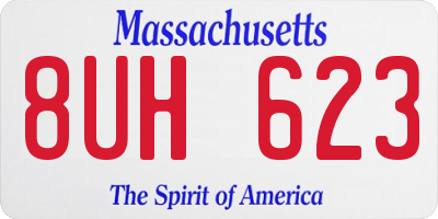 MA license plate 8UH623