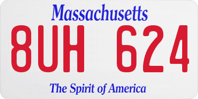 MA license plate 8UH624