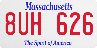MA license plate 8UH626