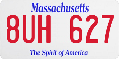 MA license plate 8UH627