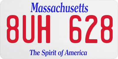 MA license plate 8UH628