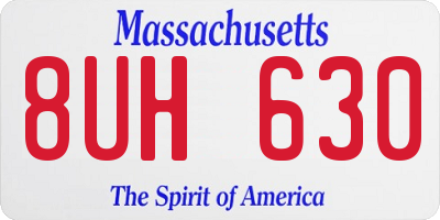 MA license plate 8UH630