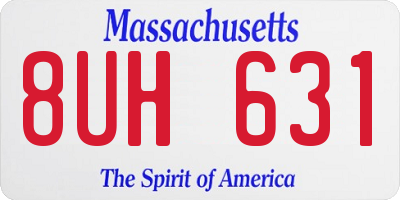 MA license plate 8UH631