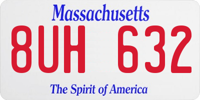 MA license plate 8UH632