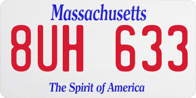 MA license plate 8UH633