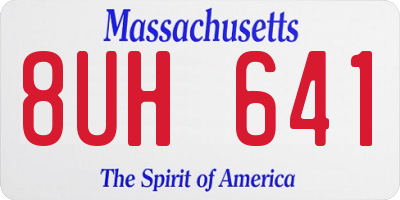 MA license plate 8UH641
