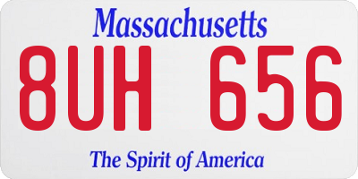 MA license plate 8UH656