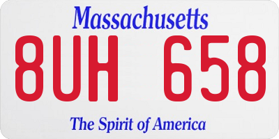 MA license plate 8UH658