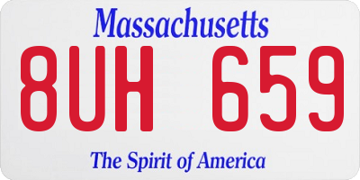 MA license plate 8UH659