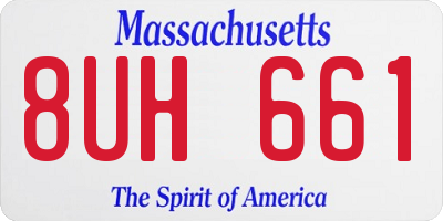 MA license plate 8UH661