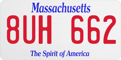 MA license plate 8UH662