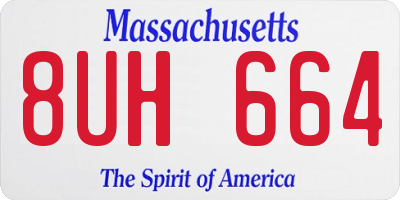 MA license plate 8UH664