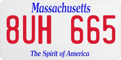 MA license plate 8UH665