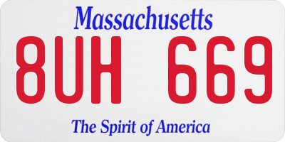 MA license plate 8UH669