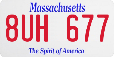 MA license plate 8UH677