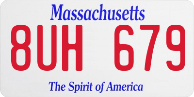 MA license plate 8UH679
