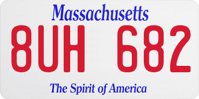 MA license plate 8UH682