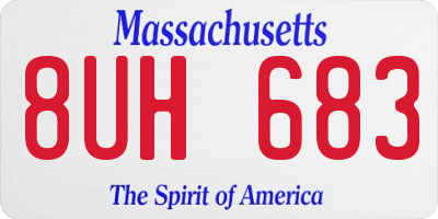 MA license plate 8UH683