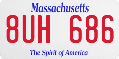 MA license plate 8UH686