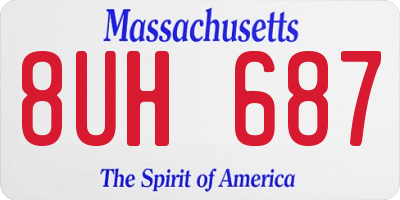 MA license plate 8UH687