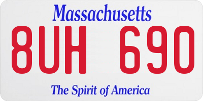MA license plate 8UH690