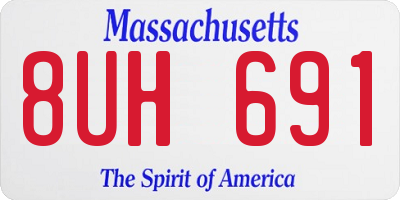 MA license plate 8UH691