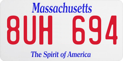 MA license plate 8UH694