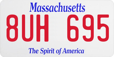 MA license plate 8UH695