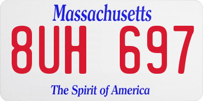 MA license plate 8UH697