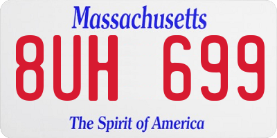 MA license plate 8UH699