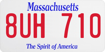 MA license plate 8UH710