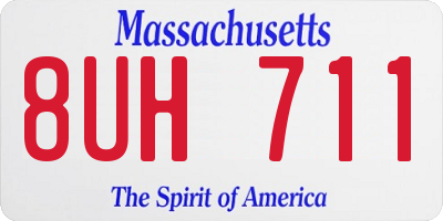 MA license plate 8UH711