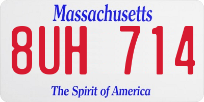 MA license plate 8UH714