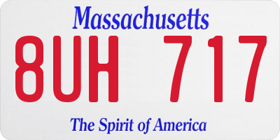MA license plate 8UH717