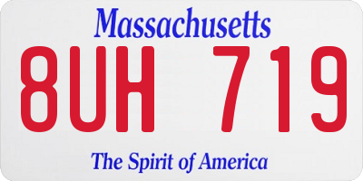 MA license plate 8UH719
