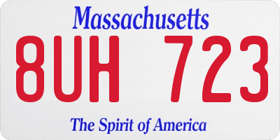 MA license plate 8UH723