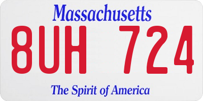 MA license plate 8UH724