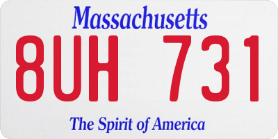 MA license plate 8UH731