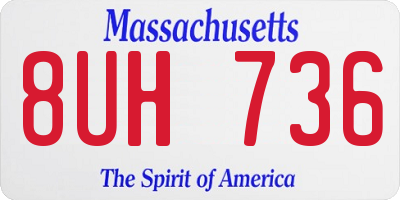 MA license plate 8UH736