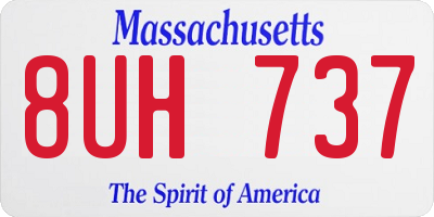 MA license plate 8UH737