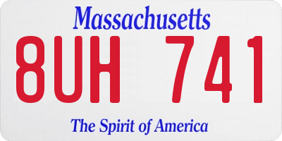 MA license plate 8UH741