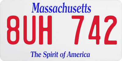 MA license plate 8UH742