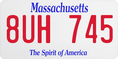 MA license plate 8UH745