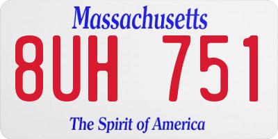MA license plate 8UH751